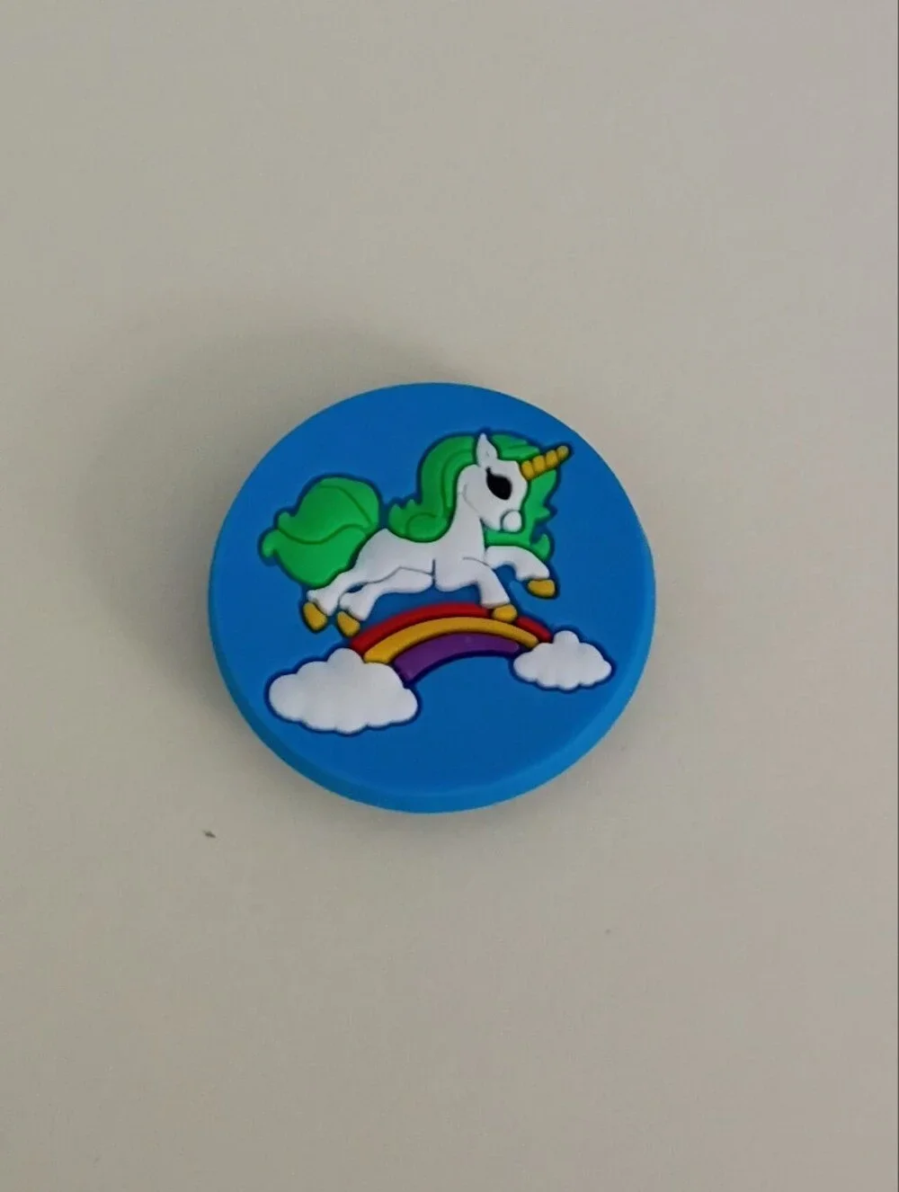 10 for $10 Jibbitz Croc Charm - Unicorn Green Mane Over Rainbow & Clouds 4